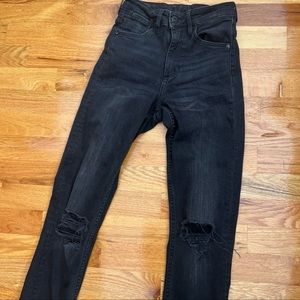 H&M &Denim skinny high waisted ripped jeans